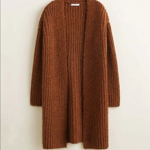 Mango Long chunky Knit Cardigan